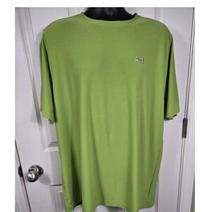 Under Armour HeatGear Men's‎ XL Green Training T-Shirt Moisture Wicking Athletic